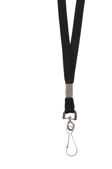 Rexel ID Flat Style Lanyards with Swivel Clip, 10 Pack, Black AO9805002