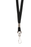Rexel ID Flat Style Lanyards with Swivel Clip, 10 Pack, Black AO9805002