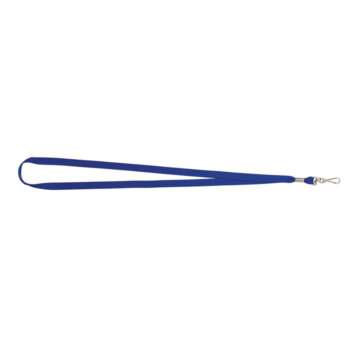 Rexel ID Flat Style Lanyards with Swivel Clip, 10 Pack, Blue AO9805001