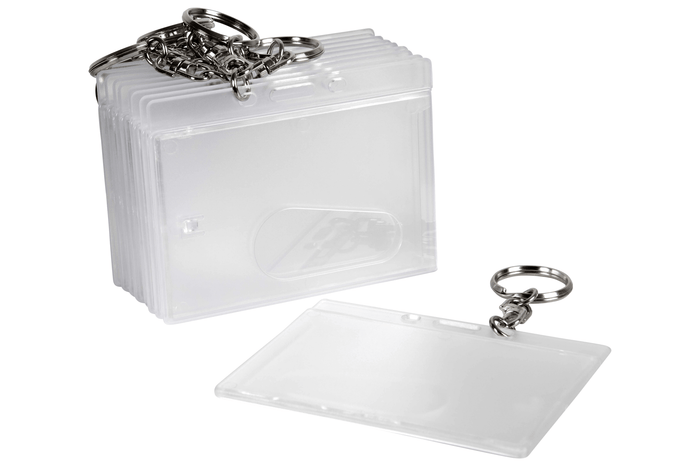 Rexel Id Fuel Rigid Card Holder with Key Ring, 10 Pack AO9801912