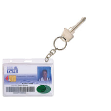 Rexel Id Fuel Rigid Card Holder with Key Ring, 10 Pack AO9801912