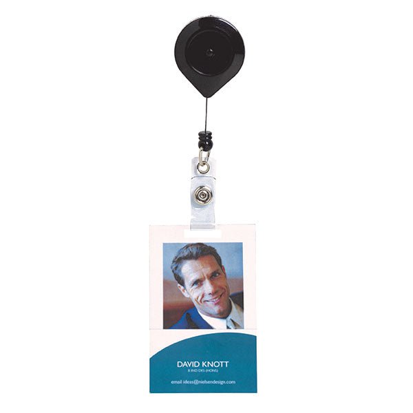 Rexel Id Retractable Card Holder With Strap Locka Nylon Cord AO9800102