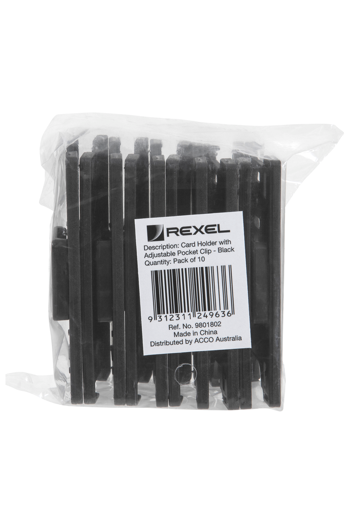 Rexel Id Security Rigid Card Holder, Adjustable, 10 Pack | ID Card ...