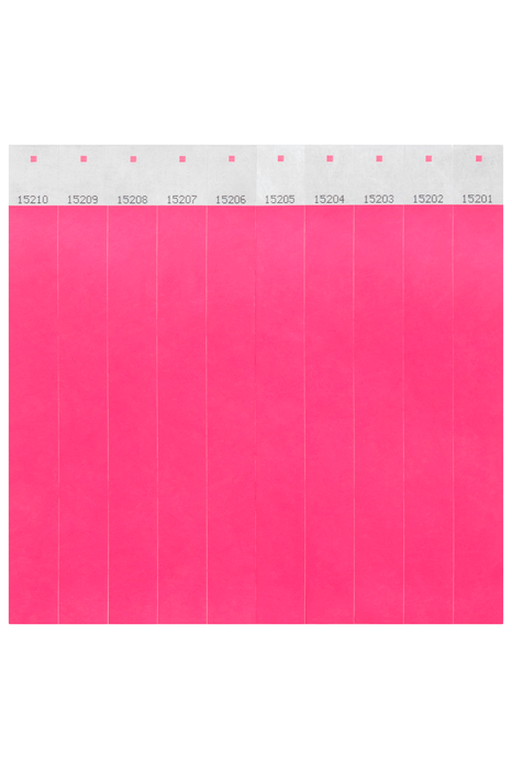 Rexel ID Wristbands, Fluoro Pink, 100's Pack AO9861109