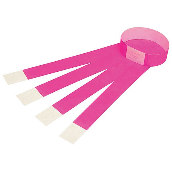 Rexel ID Wristbands, Fluoro Pink, 100's Pack AO9861109