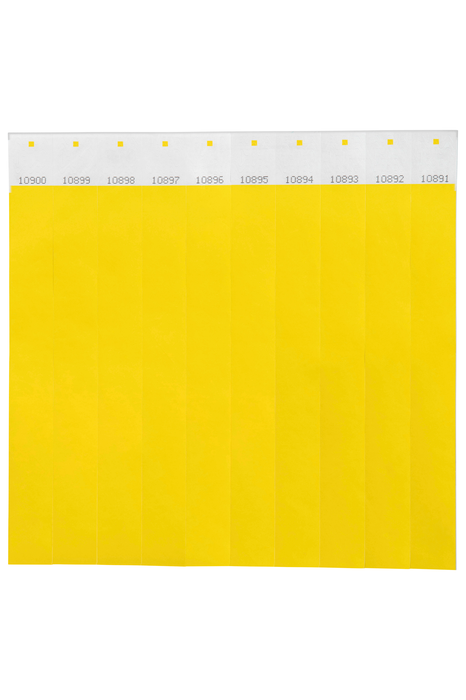 Rexel ID Wristbands, Fluoro Yellow, 100's Pack AO9861105