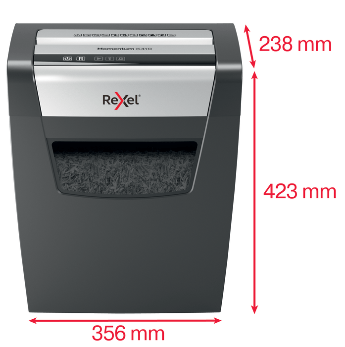 Rexel Momentum X410 Paper Shredder, Cross Cut AO2104571AU