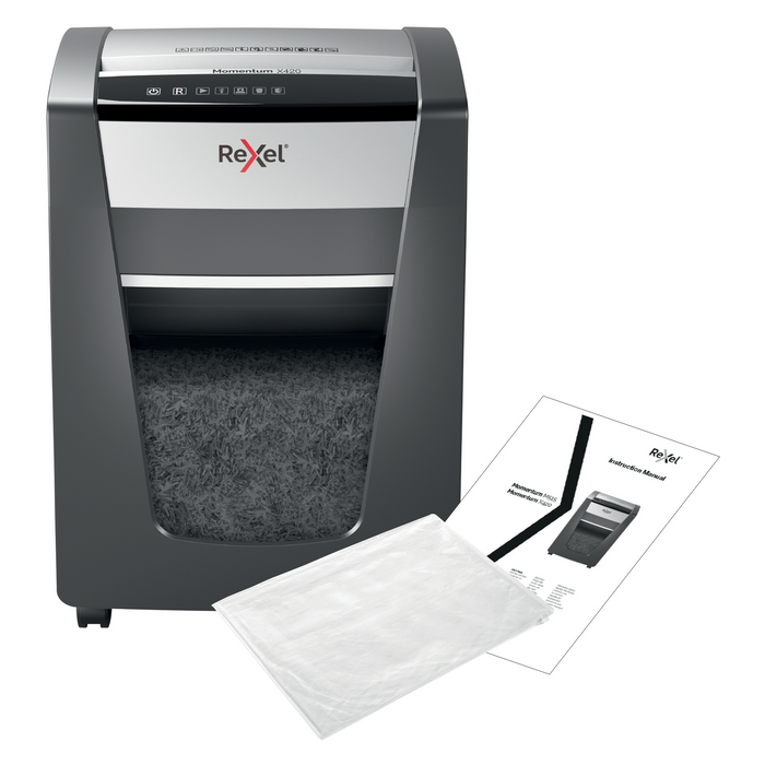 Rexel Momentum X420 Paper Shredder, Cross Cut AO2104578AU