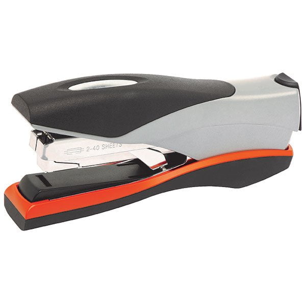 Rexel Optima Low Force Stapler, Full Strip, 40 Sheets, Orange/Silver AO2102357