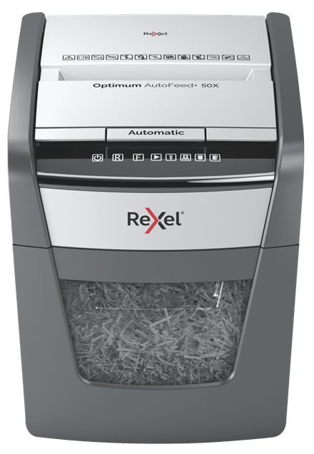 Rexel Optimum 50 Sheets Autofeed Paper Shredder Confetti Cut (50X) AO2020050XAU