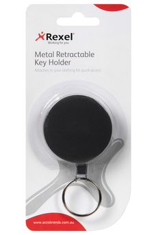 Rexel Retractable Metal Key Holder with Ring AO9810702