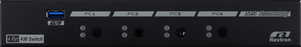 REXTRON 4-Port USB-A 3.2 Gen 1 KM Switch with Mouse Roaming Function. Allows 4 Computers to Share USB Peripherals. Flexible Preset Screen Layout of 1x4, 2x2, 1+3 or 4x1. CDUSW-KM304