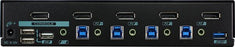 REXTRON 4 Port USB-A KVM Switch with Audio & Hotkey Control. 4 Computers Share Up to 4x USB HID Peripherals. Supports VGA, DVI, HDMI, DP. Supports 4K@60Hz CDPAAG-E3114