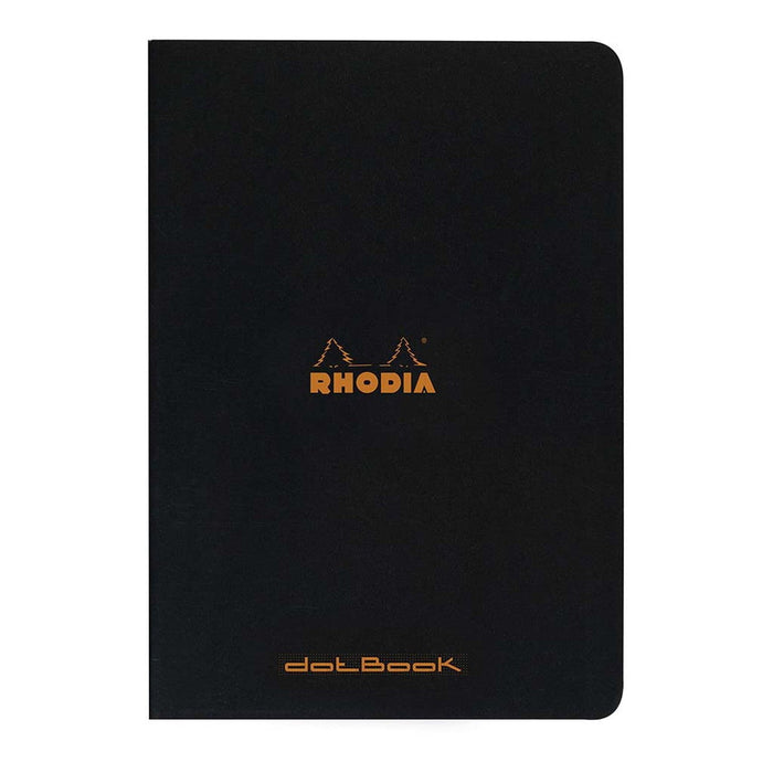 Rhodia Classic Notebook Stapled A4 Dot Black FPC119166C