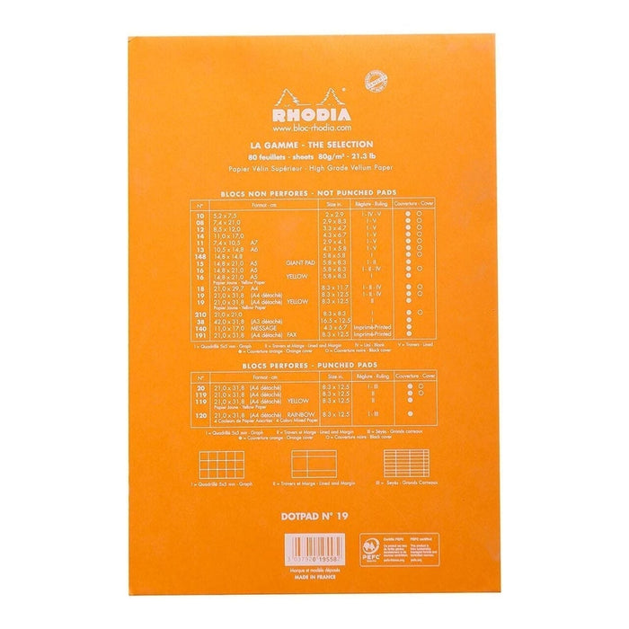 Rhodia dotPad Notepad No. 19 A4+ Orange FPC19558C
