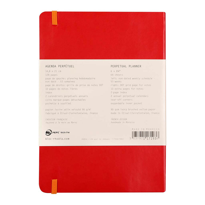 Rhodia Perpetual Diary A5 Poppy FPC117193C