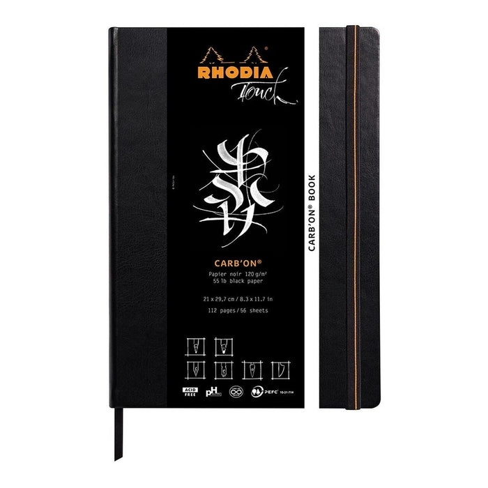 Rhodia Touch Carb'on Black Book A4 Portrait Blank FPC116118C