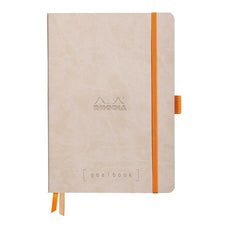 Rhodiarama A5 Goalbook Dotted Pages Notebook - Beige FPC117745C