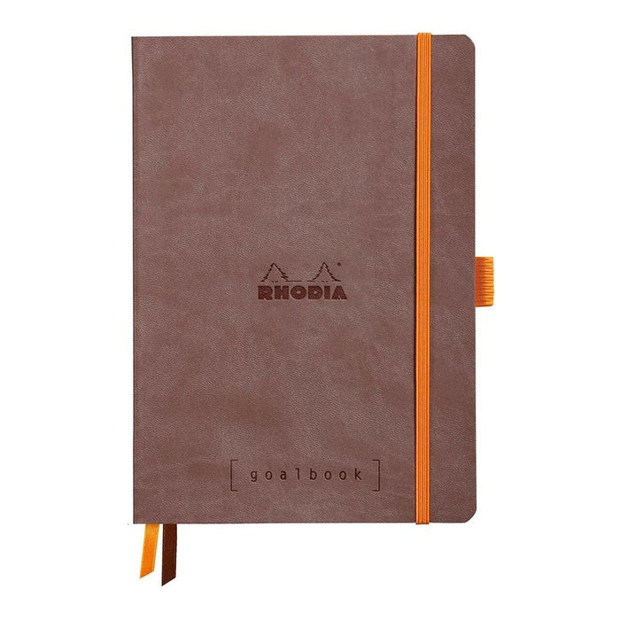Rhodiarama A5 Goalbook Dotted Pages Notebook - Chocolate FPC117743C