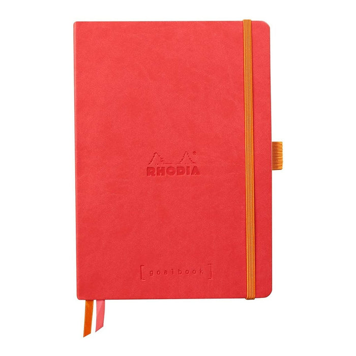 Rhodiarama A5 Goalbook Dotted Pages Notebook - Coral FPC117810C