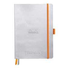 Rhodiarama A5 Goalbook Dotted Pages Notebook - Silver FPC117741C