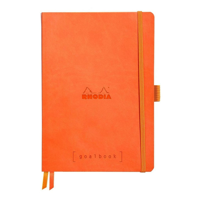 Rhodiarama A5 Goalbook Dotted Pages Notebook - Tangerine FPC117754C