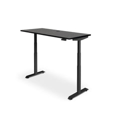 Rise 1200mm x 600mm Electric Height Adjustable Desk – Black / Black Woodgrain MG_RISEL_12_B_BW