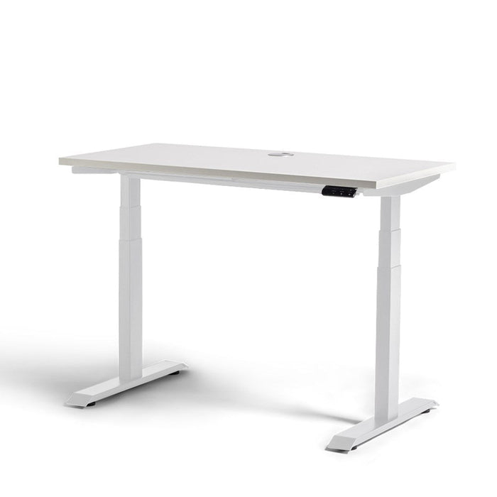 Rise 1200mm x 600mm Electric Height Adjustable Desk – White / White MG_RISEL_12_W_W