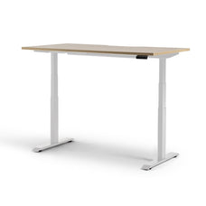 Rise 1500mm x 800mm Electric Height Adjustable Desk – White / Autumn Oak MG_RISEL_15_W_AO