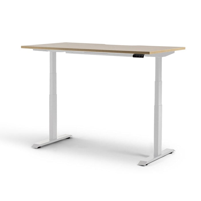 Rise 1500mm x 800mm Electric Height Adjustable Desk – White / Autumn Oak MG_RISEL_15_W_AO