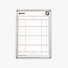 Rugby Coaching Acrylic Printed Whiteboard plus Acrylic Lacquer Steel Whiteboard 600 x 900mm (Double Sided) NBSBLGARUG