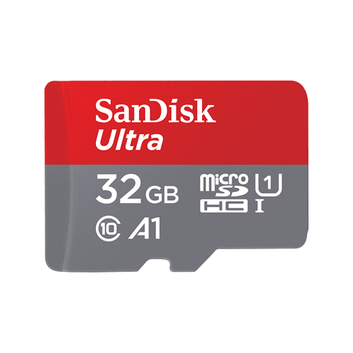 SanDisk Ultra MicroSDHC SQUA4 32GB A1 C10 U1 UHS-I 120MB/S Read 4X6 SD Adapter NN83296