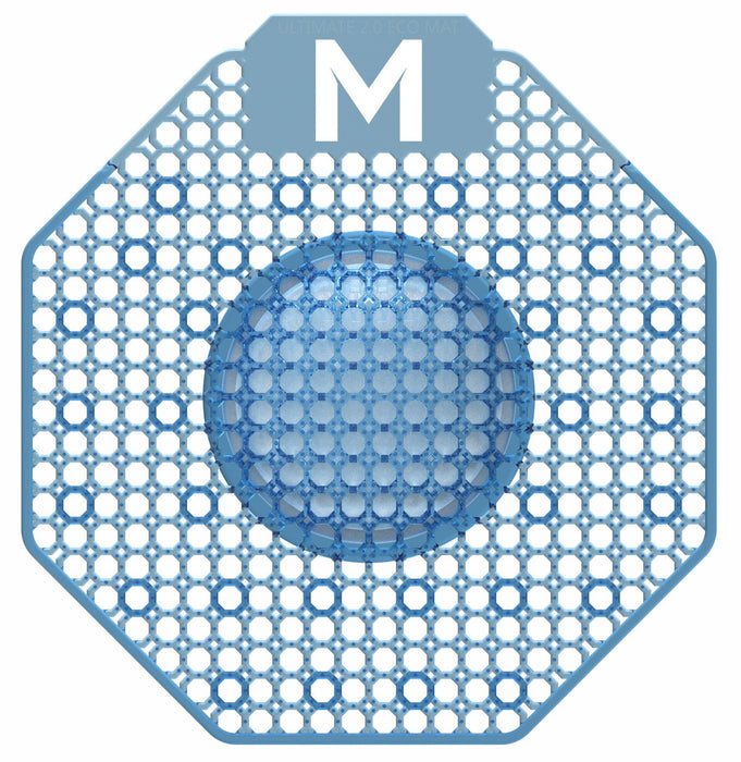 Scented Enzyme Urinal Screens Kiwi Grapefruit + Plastic Cover - Blue x 10 Screens per Box MPH28803