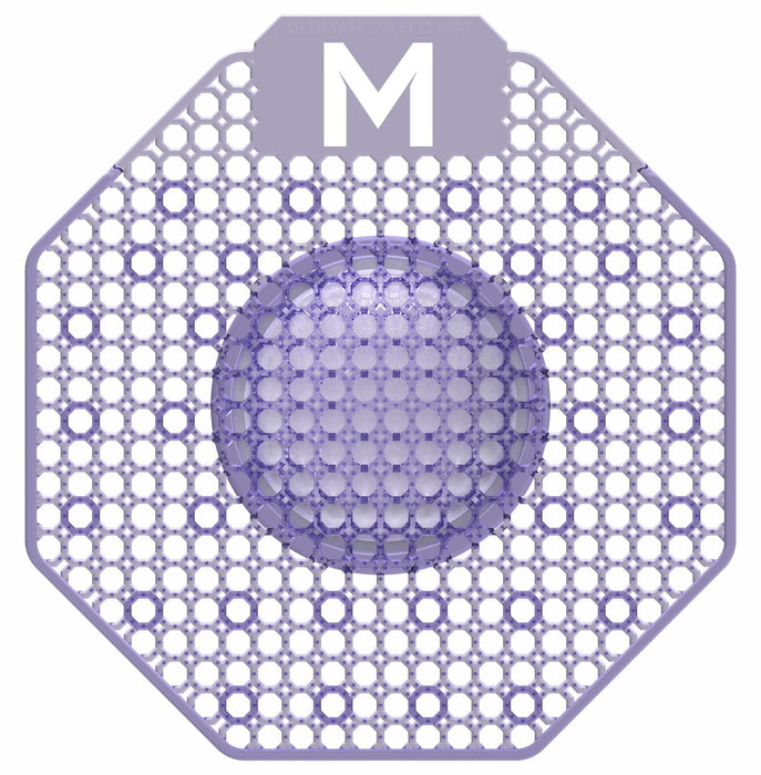 Scented Enzyme Urinal Screens Ocean Mist + Plastic Cover - Purple x 10 Screens per Box MPH28805