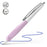 Schneider Haptify Ballpoint Pen, Medium, Blue Ink, White/Lilac CX1001784