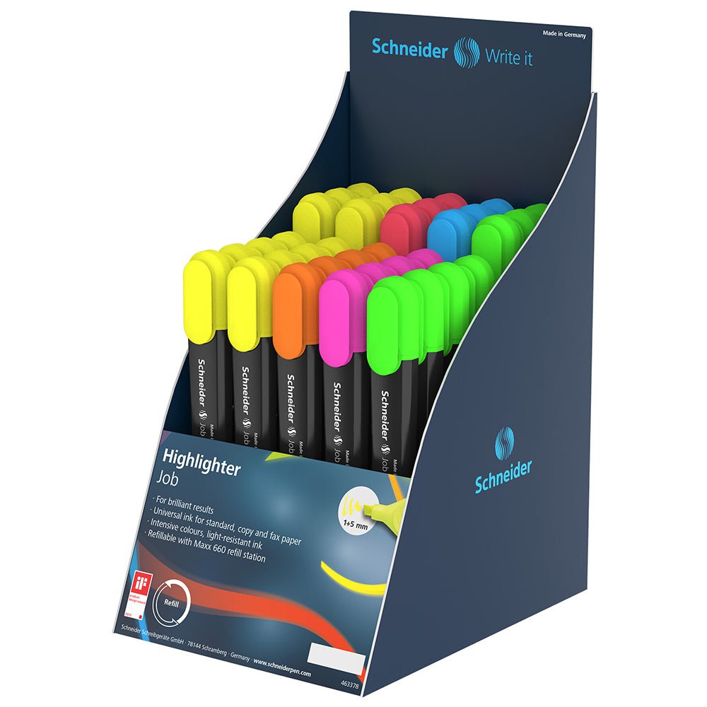 Schneider Highlighter Job Assorted Display 35 pc (+ extra 50pcs ...