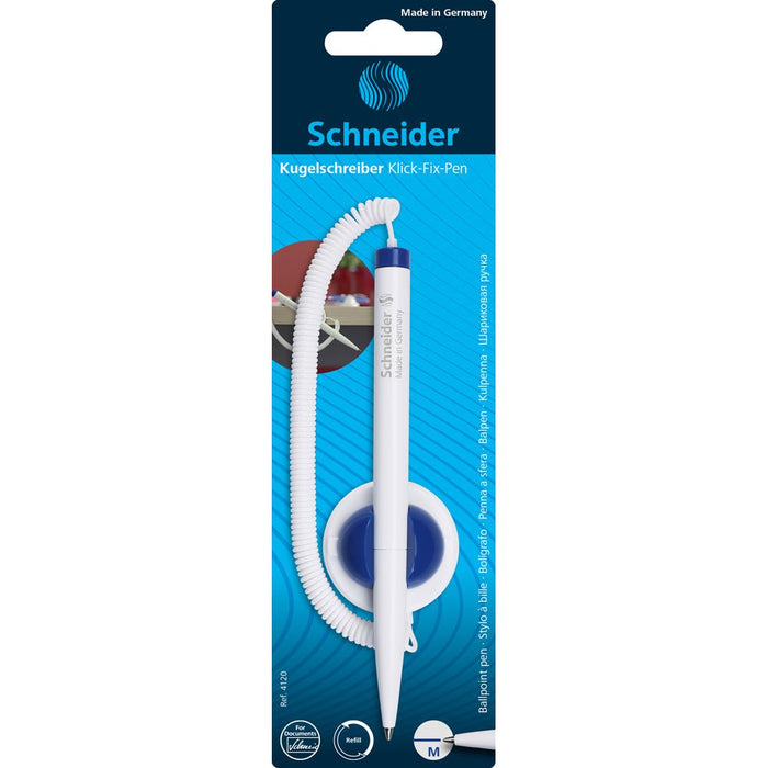 Schneider Klick-Fix Ballpoint Pen Medium Tip - Blue Ink CXS4120
