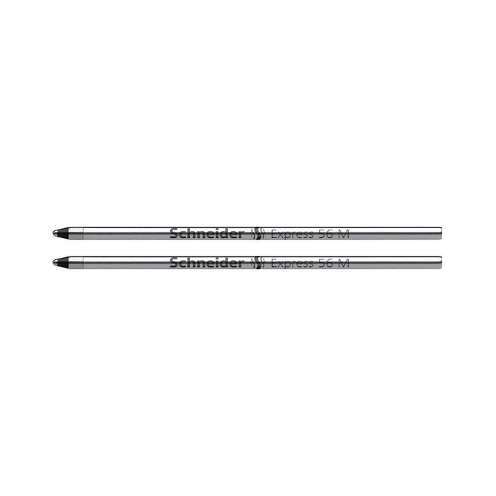 Schneider Pen Refill Ballpoint 56 Medium Black, 2 Pack CXS77150