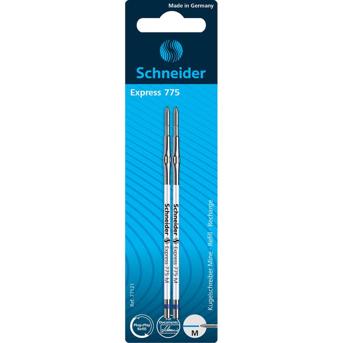 Schneider Refill 775 Medium Blue Blister, 2 Pack CXS77121