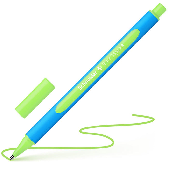 Schneider Slider Edge Ballpoint Pen Extra Broad Tip - Light Green Ink CXS152211