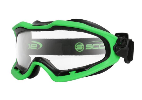 Scope Spartan Goggle / Green Frame Titanium Clear Lens 10 Pair RM220CX