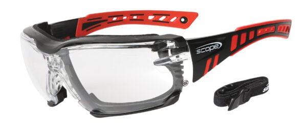 Scope Speed Pro Red/Black Frame Titanium Clear Lens 10 Pair RM360RCG