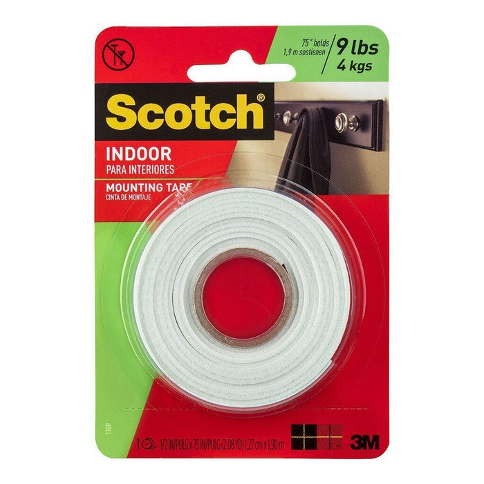 Scotch 110P Permanent Indoor Mounting Tape 12.7mm x 1.9mt FP10692