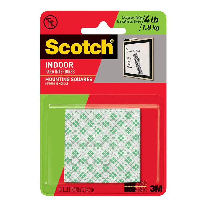 Scotch 111-DC Indoor Permanent Mounting Squares 25mm x 25mm FP10685