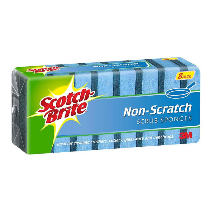 Scotch-Brite Non-Scratch Scrub Sponge, Pack of 8 FP10218