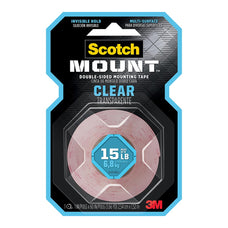 Scotch Double Sided Mounting Tape, 25mm x 1.5m, Clear (410H-DC) FP11268