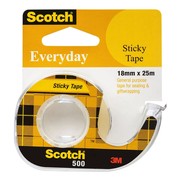 Scotch Everyday Tape 500 18mm x 25m on Dispenser FP10174