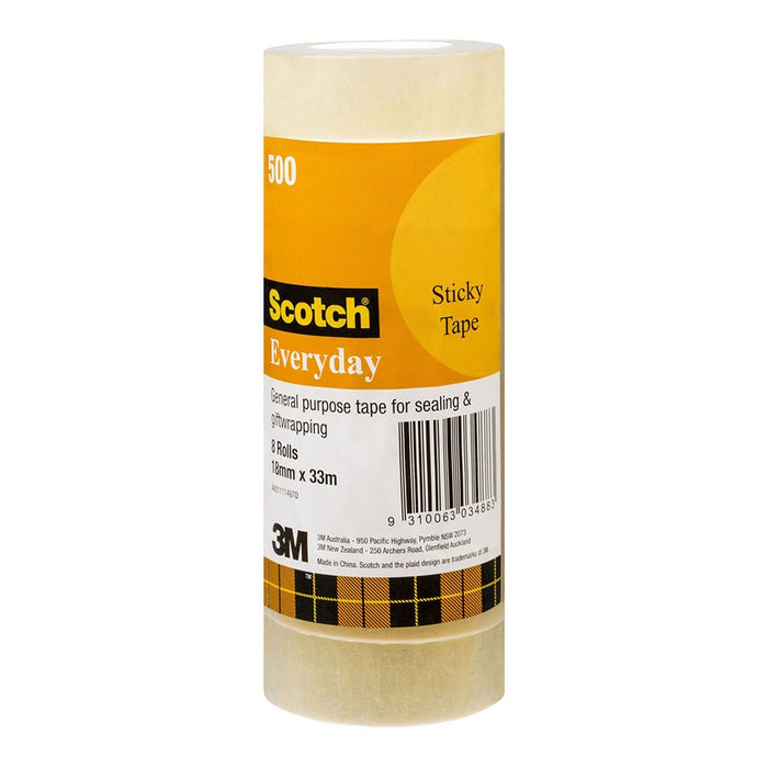 Scotch Everyday Tape 500 18mmx33m, Pack of 8 FP10176