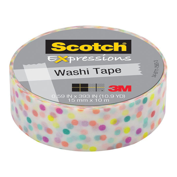 Scotch Expressions Washi Tape 15mm x 10m Fun Dots (C314-P47) FP10860