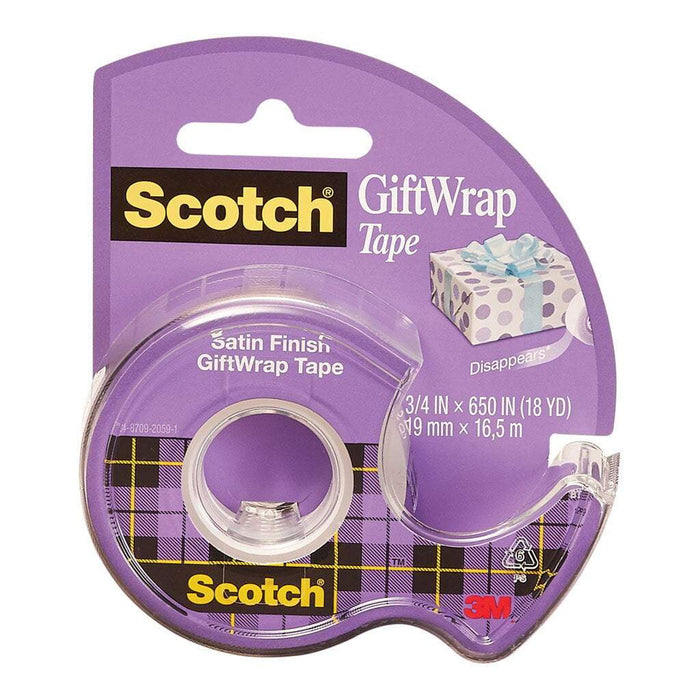 Scotch Gift Wrap Tape with Dispenser 19mm x 16.5mt FP10857